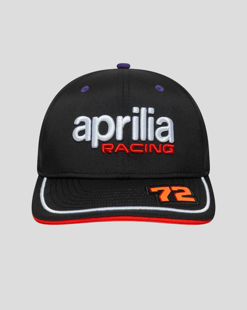 Aprilia Racing Replica Marco Bezzecchi  9SEVENTY Stretch Snap Adjustable Cap - Black - Image 3