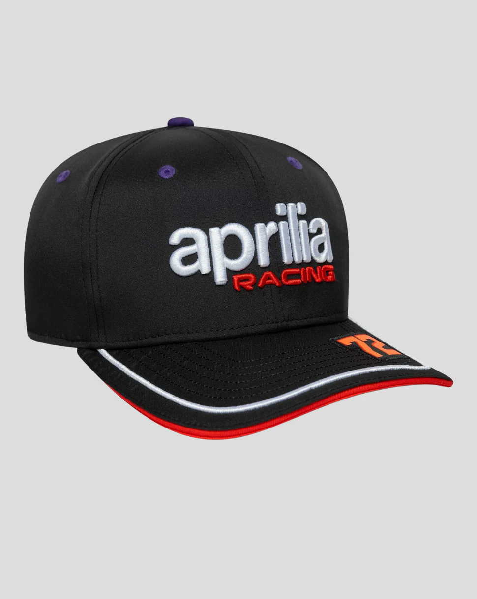 Aprilia Racing Replica Marco Bezzecchi  9SEVENTY Stretch Snap Adjustable Cap - Black - Image 4
