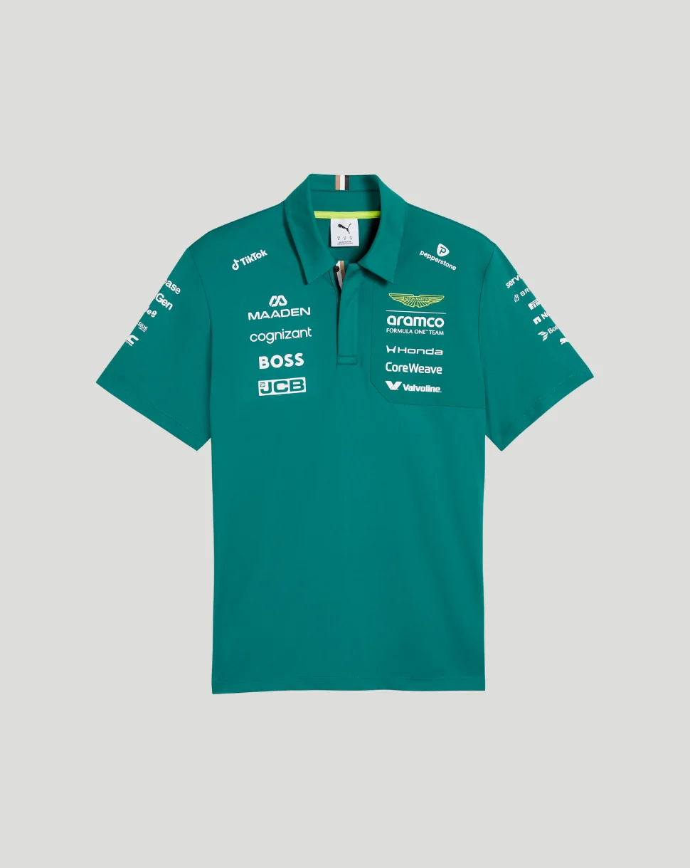 Aston Martin F1 Men's Team Polo - Green - Image 4