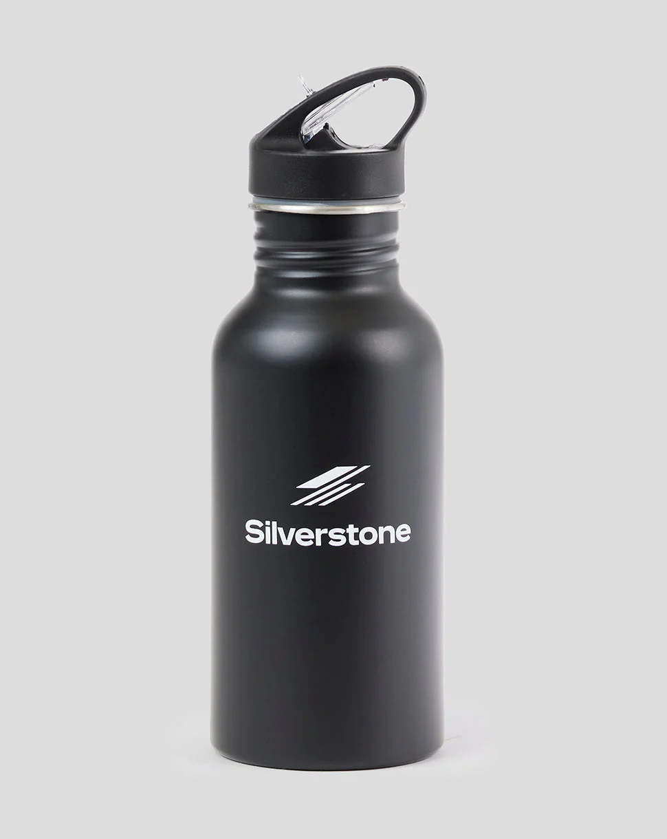 Black Silverstone Stainless Steel Drinks Bottle 450ml 