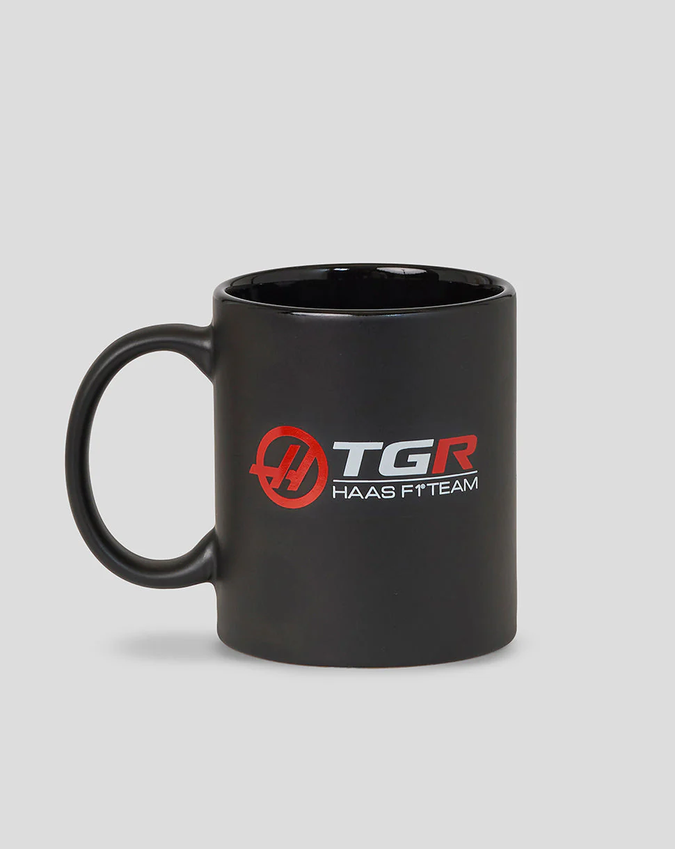 Official Haas Team Mug - Black/Flame Scarlet - Image 2