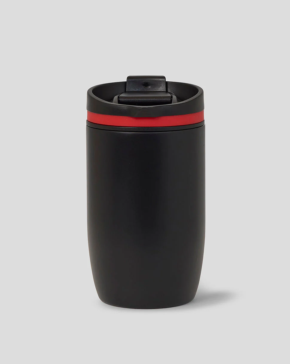 Official Haas Team Travel Coffee Cup - Black/Flame Scarlet - Image 2