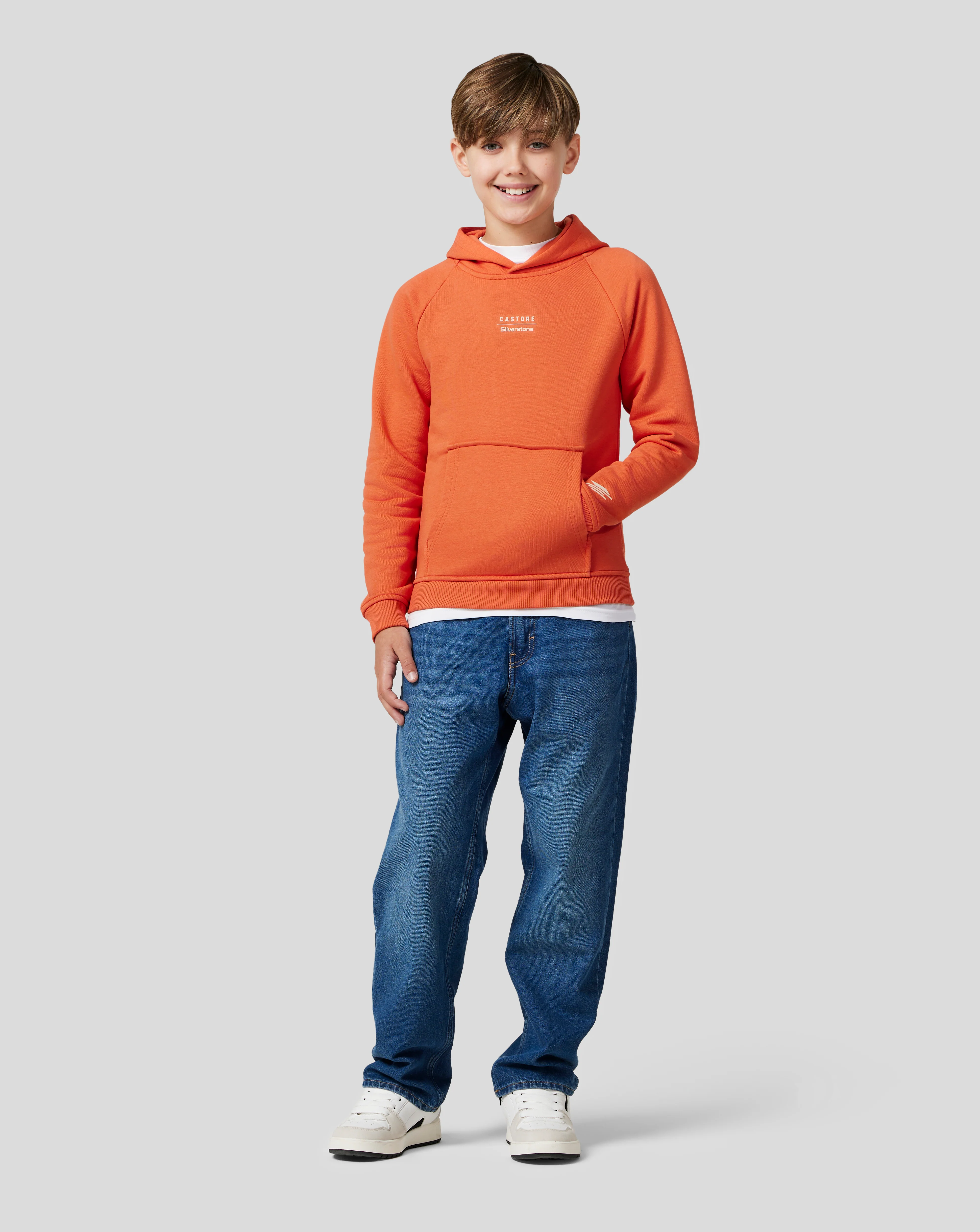 Junior Silverstone x Castore Hoodie - Orange Rust - Image 9