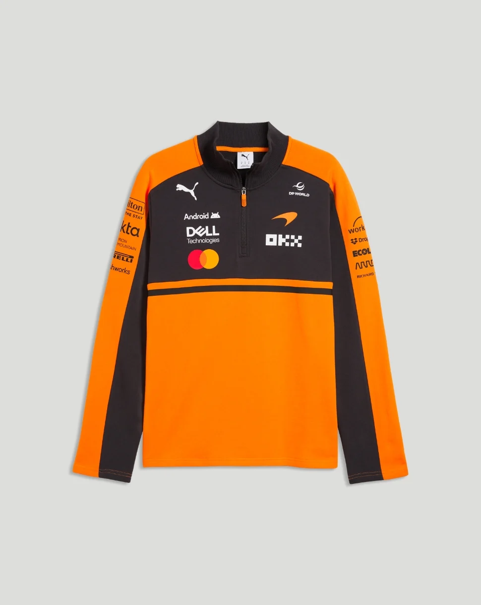 McLaren Men's Team Half-Zip Sweat - Papaya