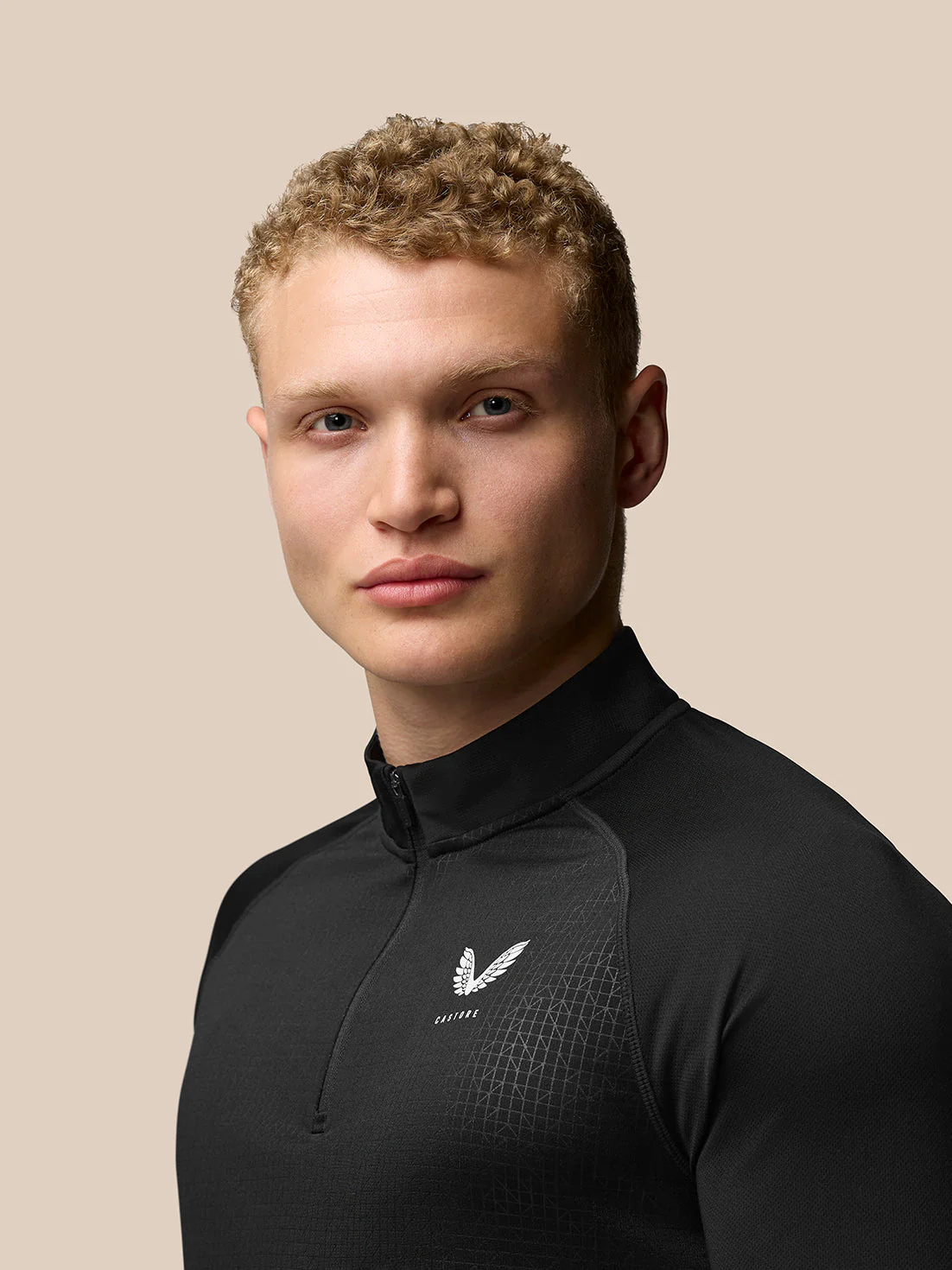 Men’s Adapt Print 1/4 Zip Top - Black - Image 3