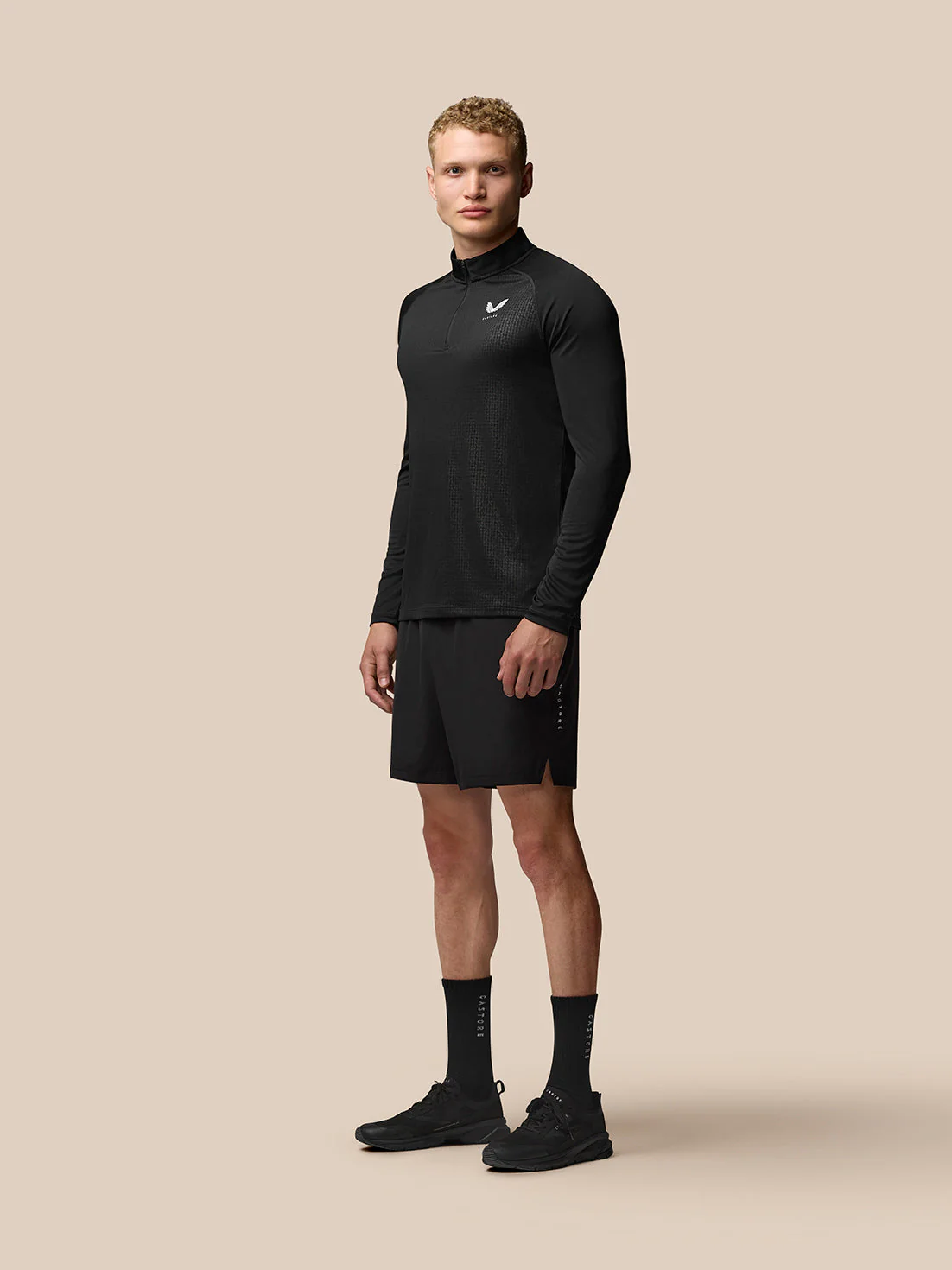 Men’s Adapt Print 1/4 Zip Top - Black - Image 7