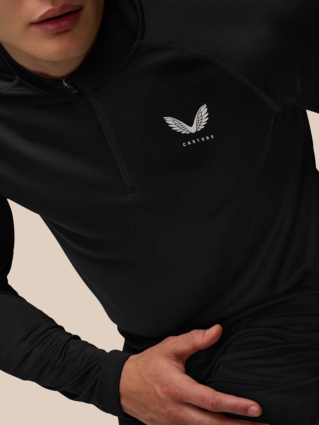 Adapt Training 1/4 Zip Top - Black - Image 3