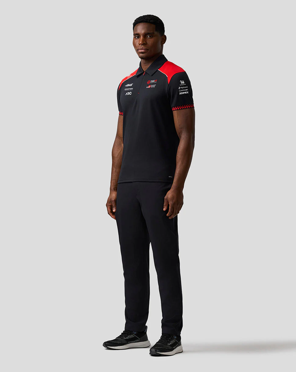Official Haas Team Men's Short Sleeve Polo Shirt - Image 3