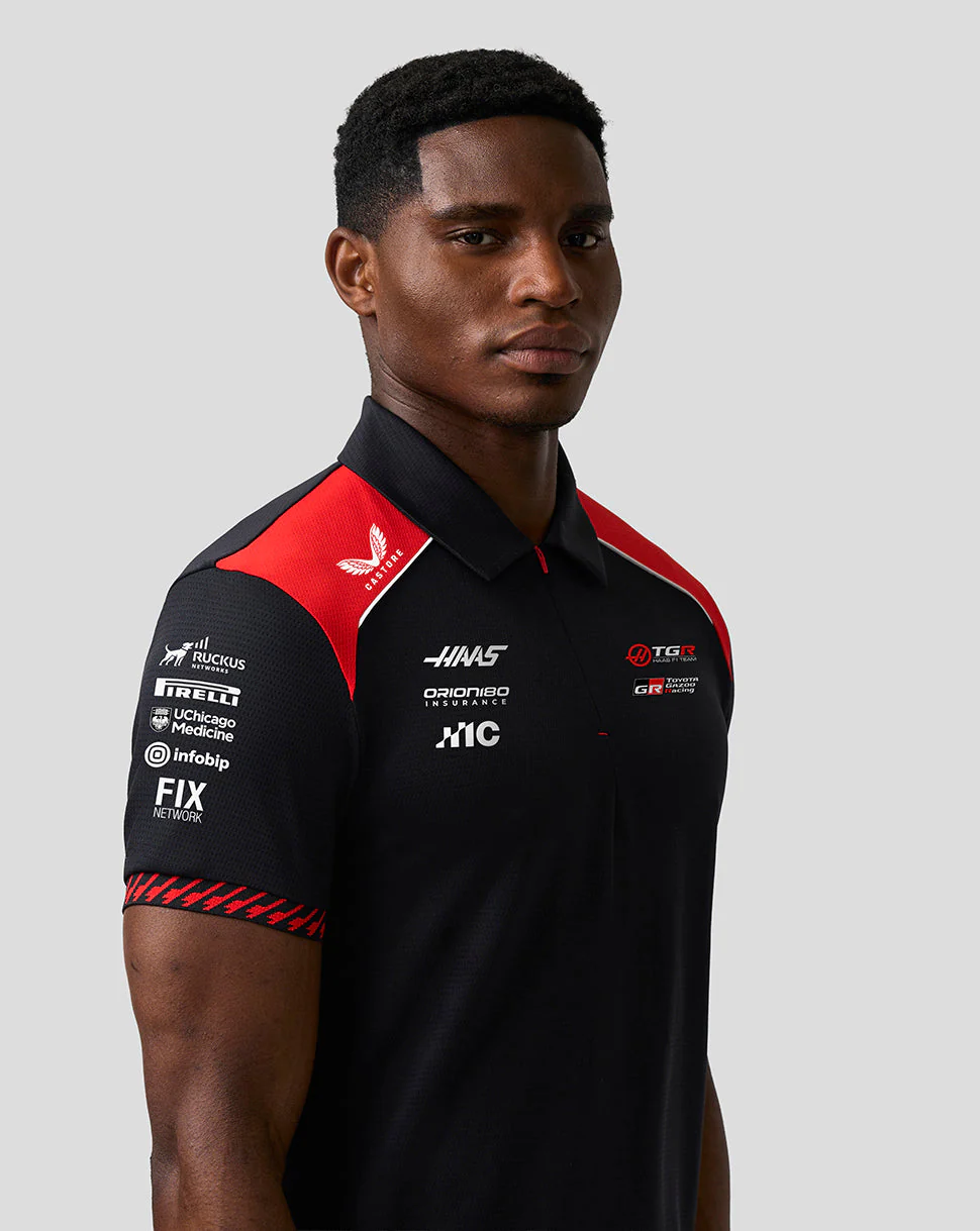 Official Haas Team Men's Short Sleeve Polo Shirt - Image 4