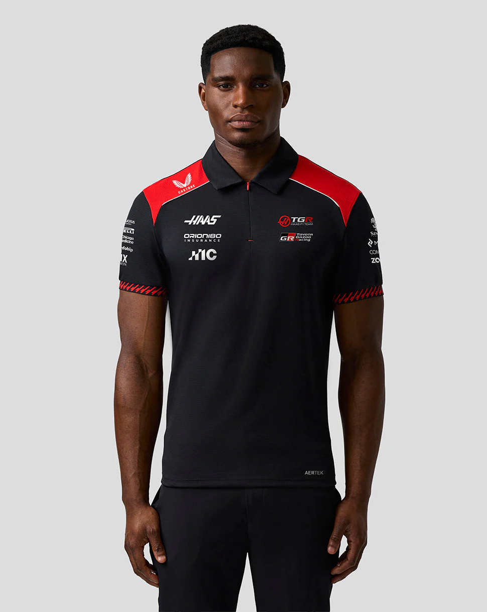 Official Haas Team Men's Short Sleeve Polo Shirt - Image 5