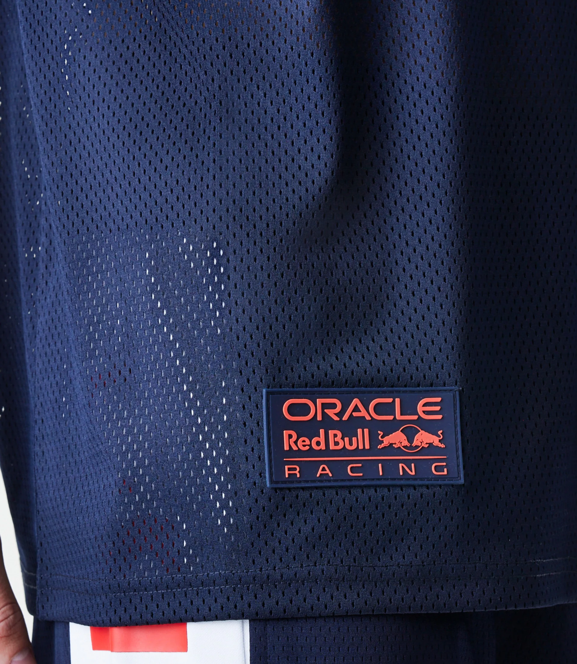 New Era Oracle Red Bull Racing Mens Graphic Oversized Mesh T-Shirt - Dark Blue - Image 6