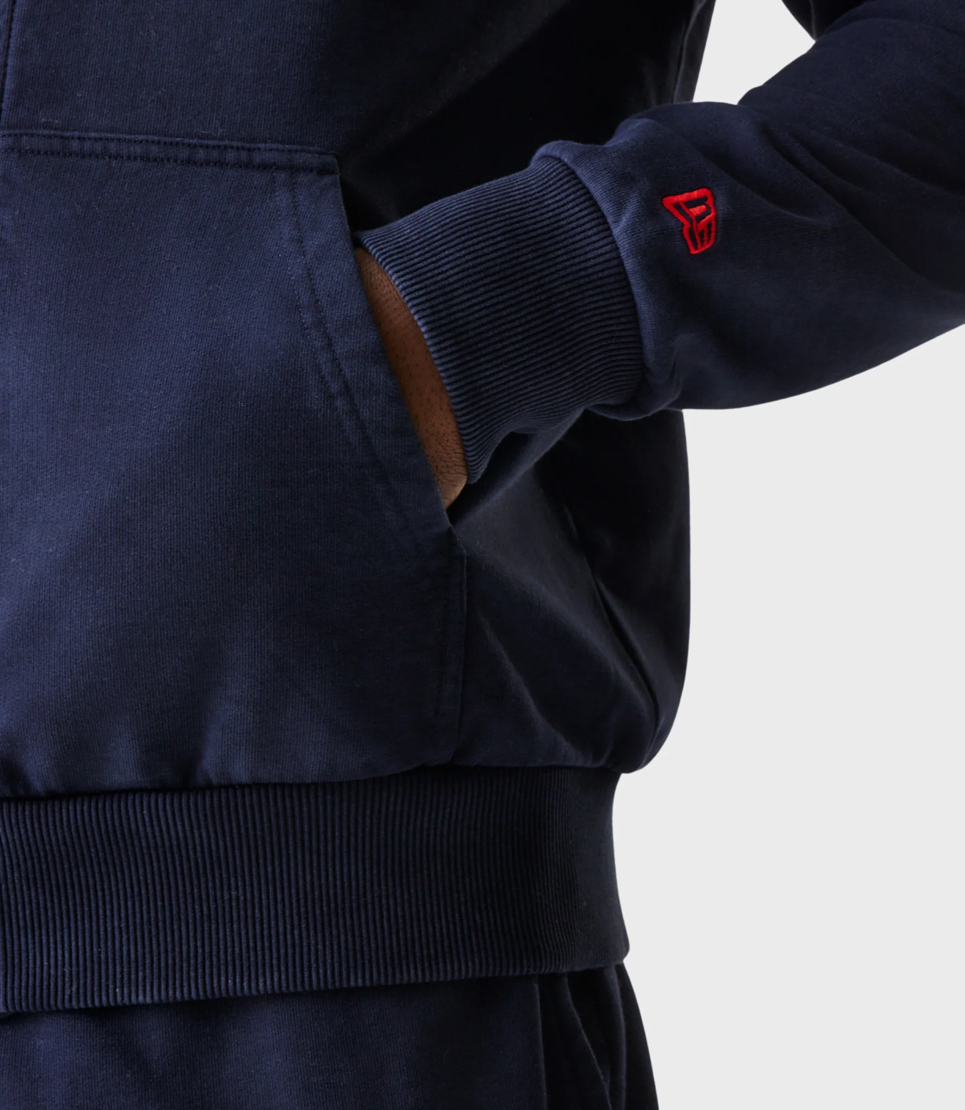 New Era Oracle Red Bull Racing Mens Oversized Zip Hoodie - Dark Blue - Image 6