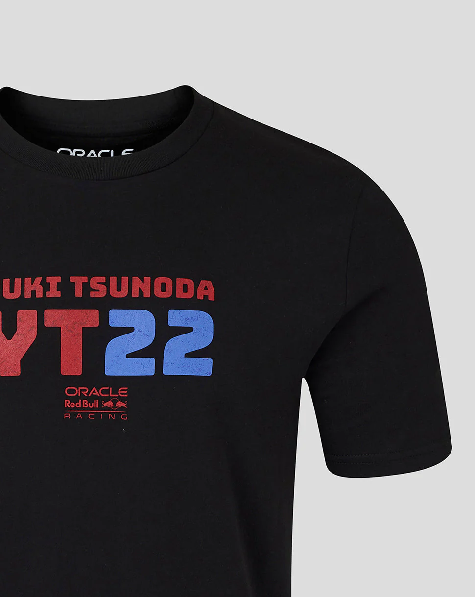 Oracle Red Bull Racing Unisex Yuki Tsunoda 22 Graphic T-Shirt - Caviar - Image 3