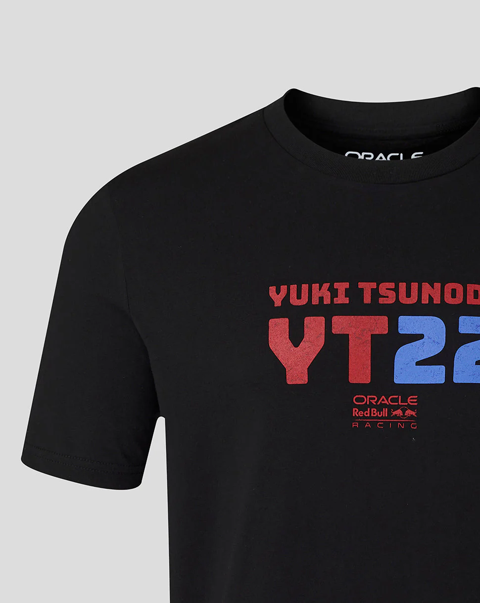 Oracle Red Bull Racing Unisex Yuki Tsunoda 22 Graphic T-Shirt - Caviar - Image 4