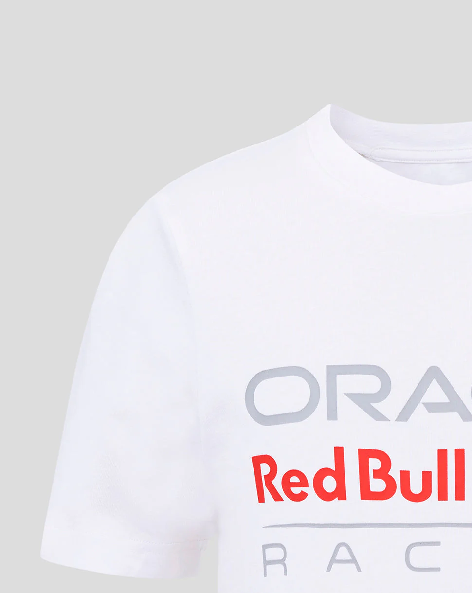 Oracle Red Bull Racing Junior Large Front Logo T-Shirt - Brilliant White - Image 3