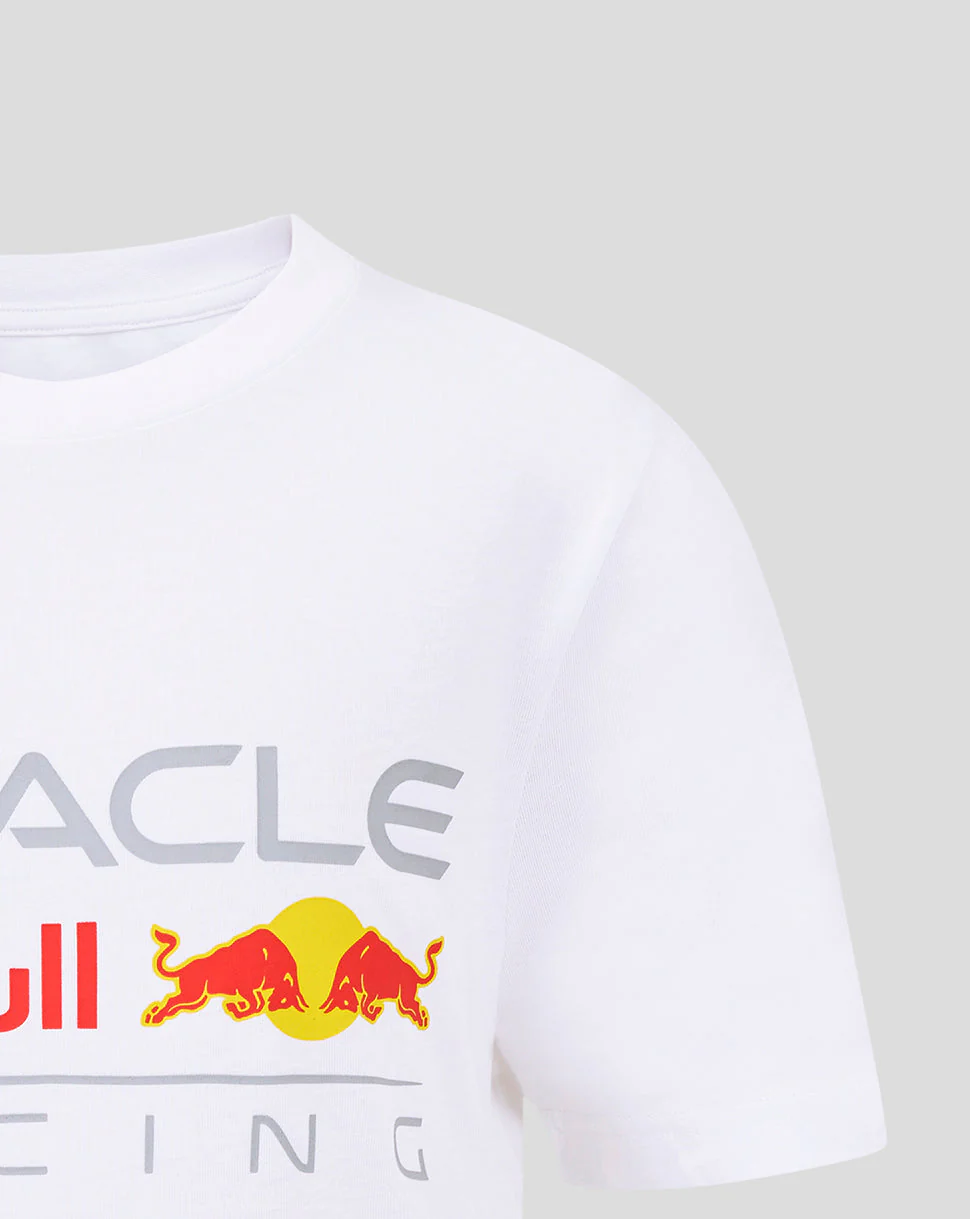 Oracle Red Bull Racing Junior Large Front Logo T-Shirt - Brilliant White - Image 4