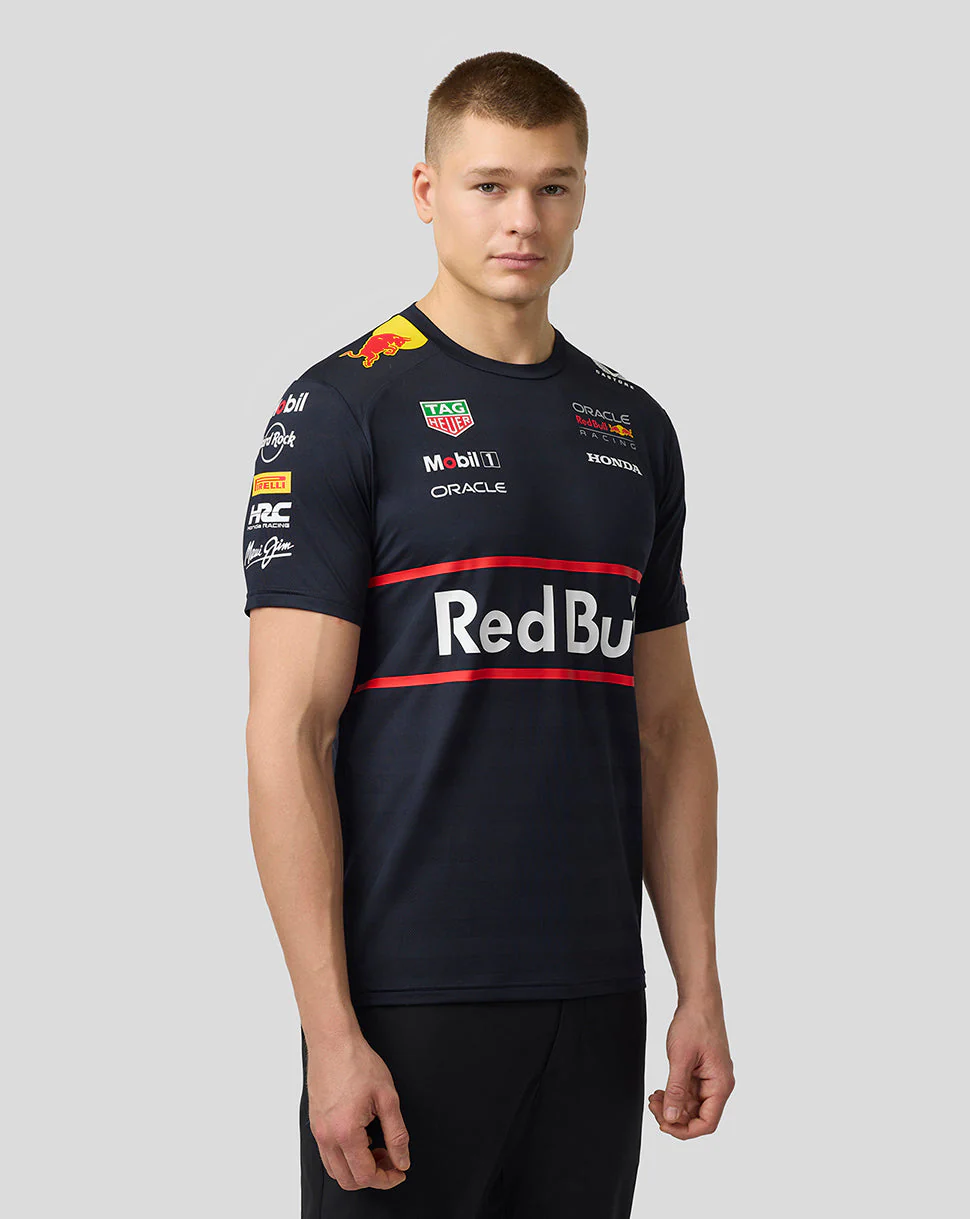Oracle Red Bull Racing Mens Teamline Set Up T-Shirt - Night Sky - Image 3