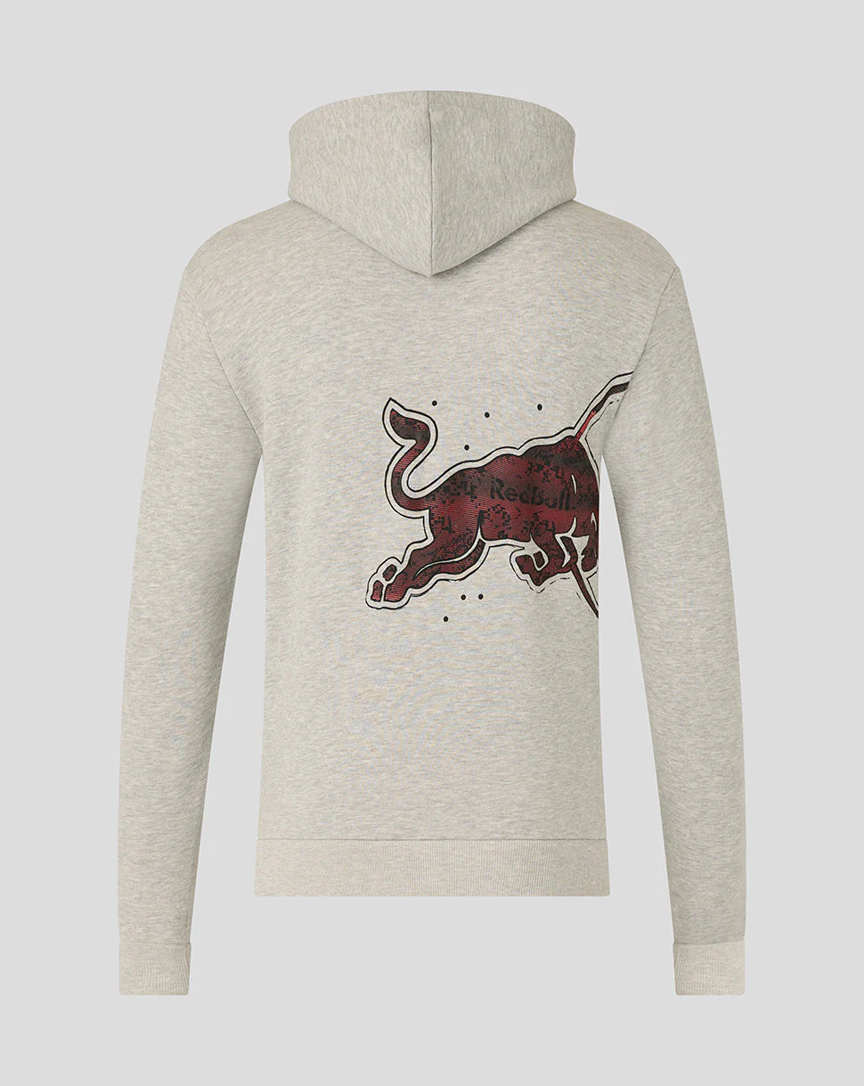 Oracle Red Bull Racing Unisex Graphic Bull Hoodie - Grey Marl - Image 2