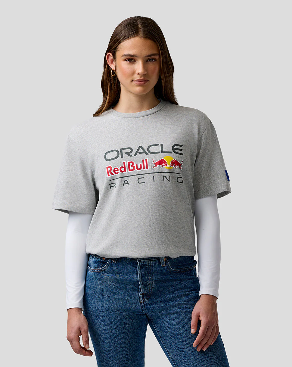 Oracle Red Bull Racing Unisex Logo Regular Fit T-Shirt - Grey Marl - Image 10