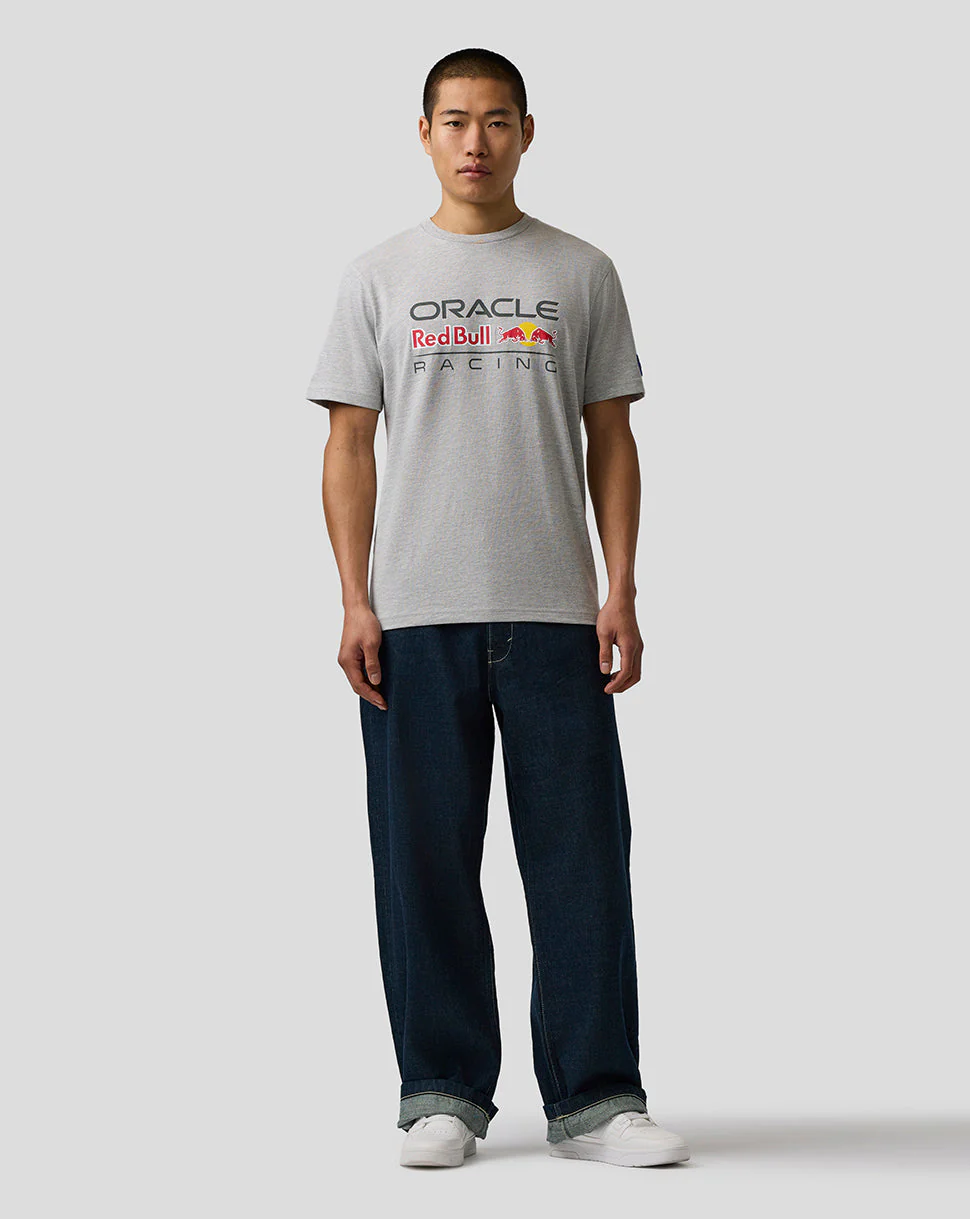 Oracle Red Bull Racing Unisex Logo Regular Fit T-Shirt - Grey Marl - Image 5
