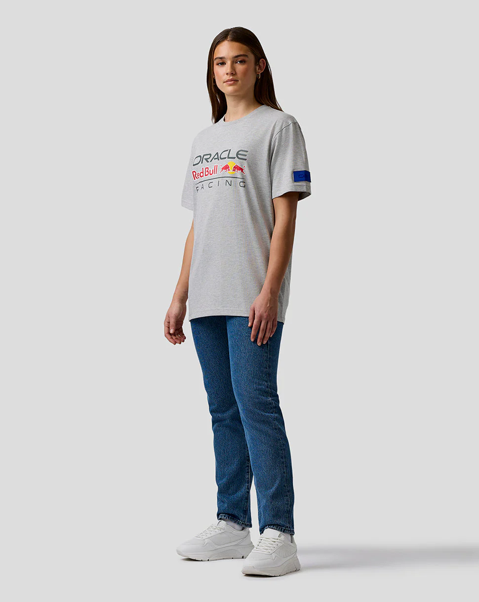 Oracle Red Bull Racing Unisex Logo Regular Fit T-Shirt - Grey Marl - Image 6
