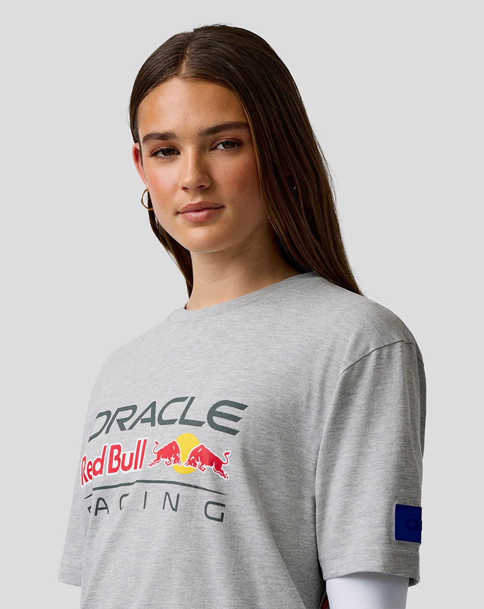 Oracle Red Bull Racing Unisex Logo Regular Fit T-Shirt - Grey Marl - Image 8