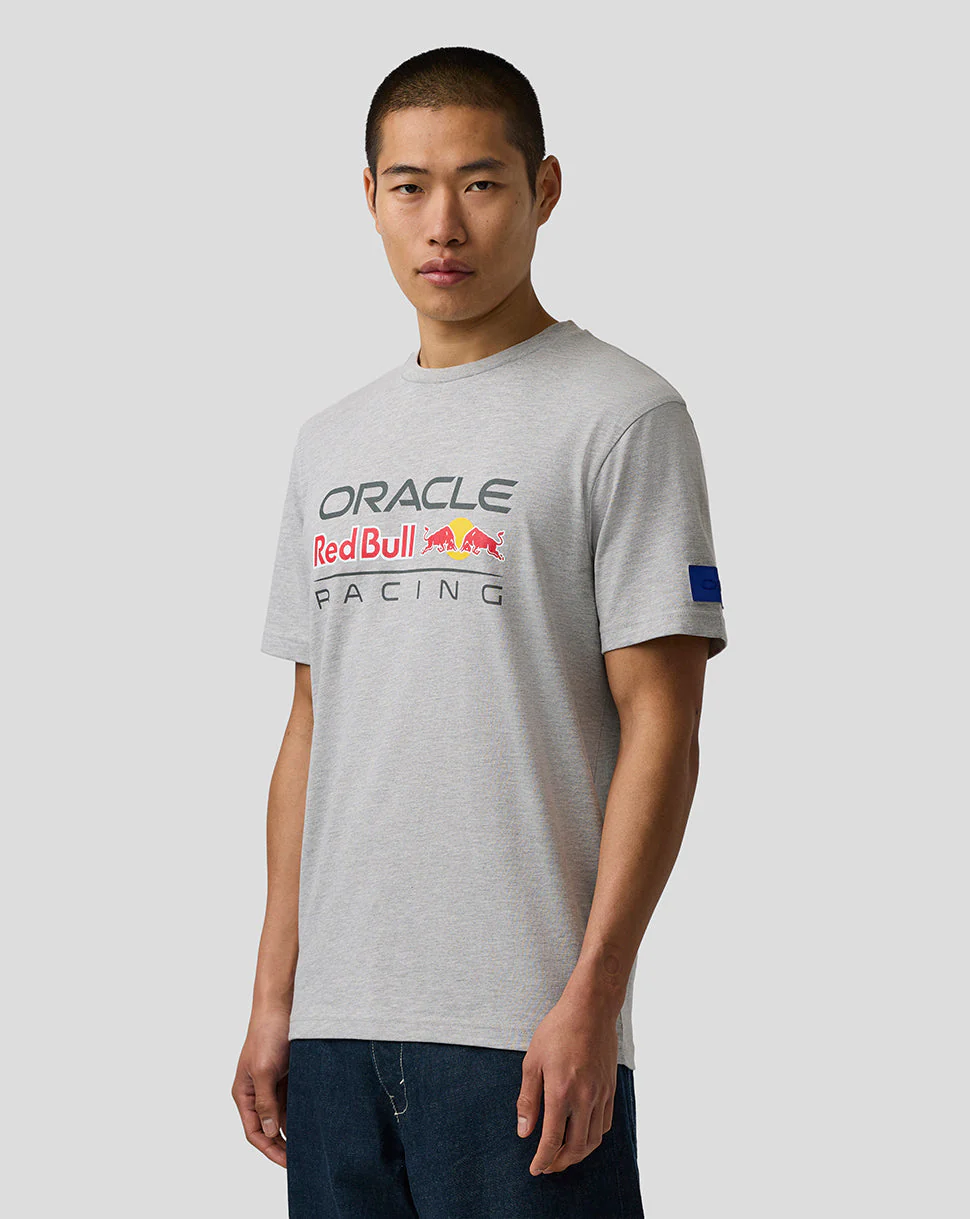 Oracle Red Bull Racing Unisex Logo Regular Fit T-Shirt - Grey Marl - Image 9