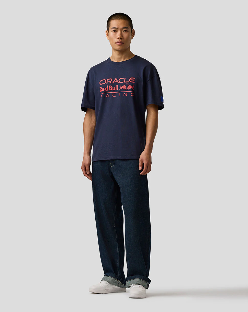 Oracle Red Bull Racing Unisex Relaxed Fit Logo T-Shirt - Night Sky - Image 5