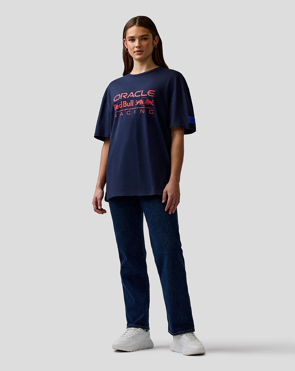 Oracle Red Bull Racing Unisex Relaxed Fit Logo T-Shirt - Night Sky - Image 6