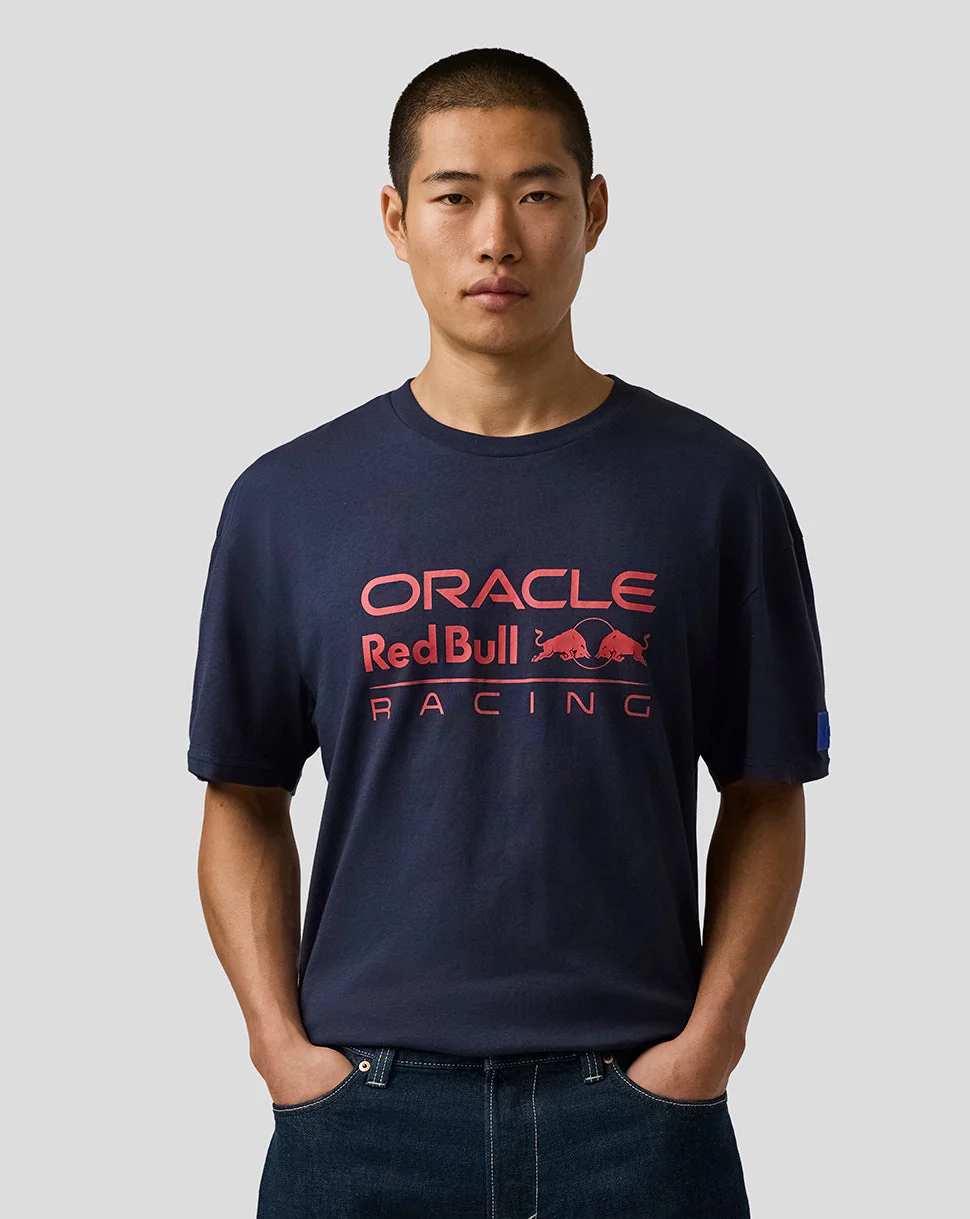 Oracle Red Bull Racing Unisex Relaxed Fit Logo T-Shirt - Night Sky - Image 7
