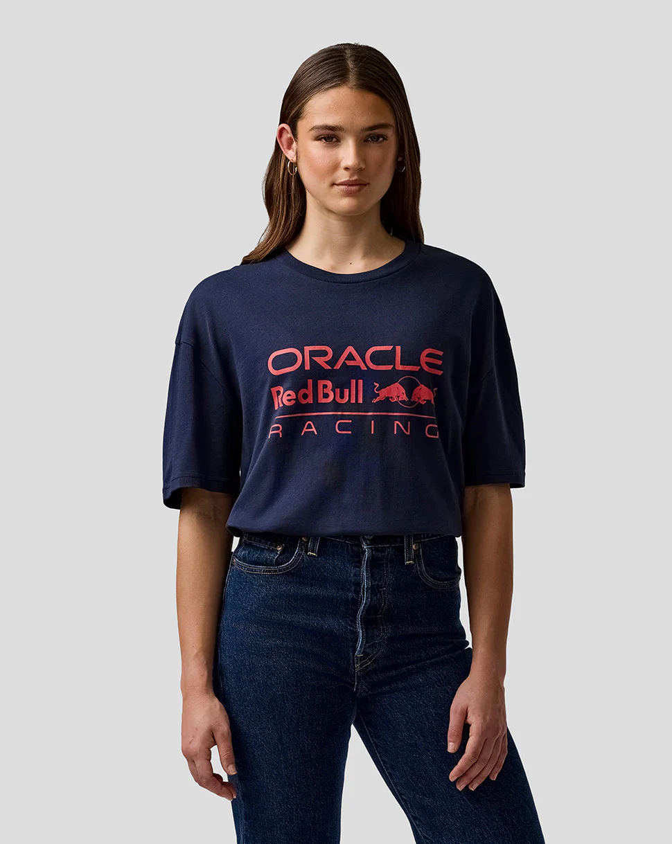 Oracle Red Bull Racing Unisex Relaxed Fit Logo T-Shirt - Night Sky - Image 8