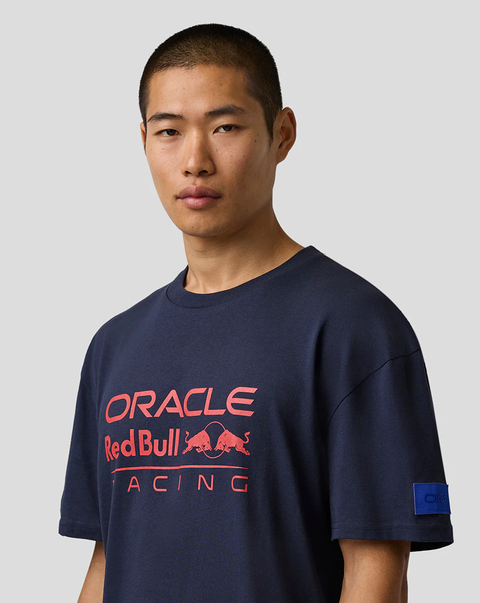 Oracle Red Bull Racing Unisex Relaxed Fit Logo T-Shirt - Night Sky - Image 9