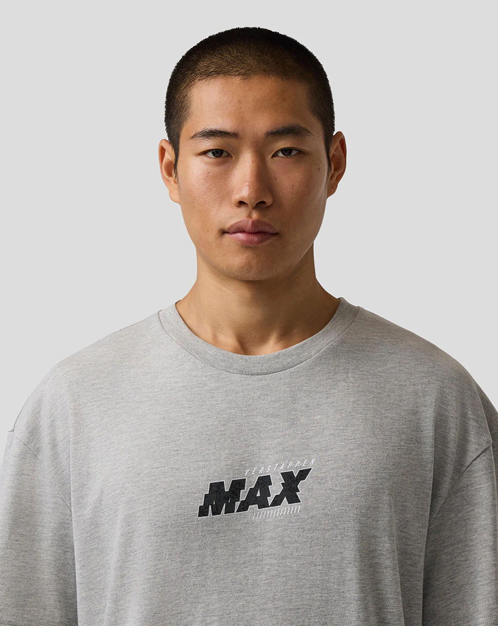 Oracle Red Bull Racing Unisex Max Verstappen Pixel Back Graphic T-Shirt - Grey Marl - Image 10