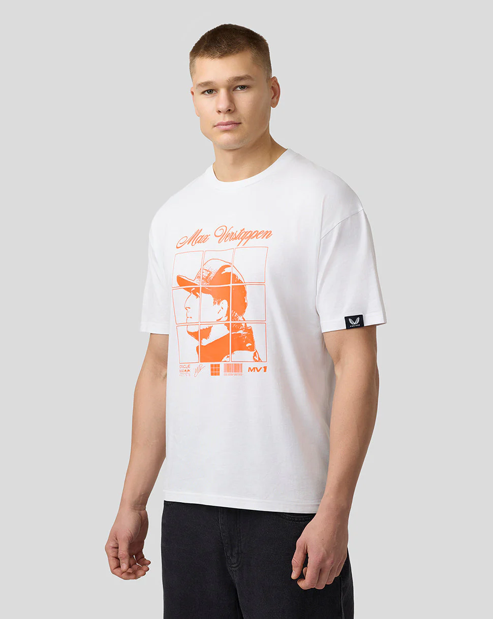Oracle Red Bull Racing Unisex Max Verstappen Puzzle T-Shirt - Brilliant White - Image 6