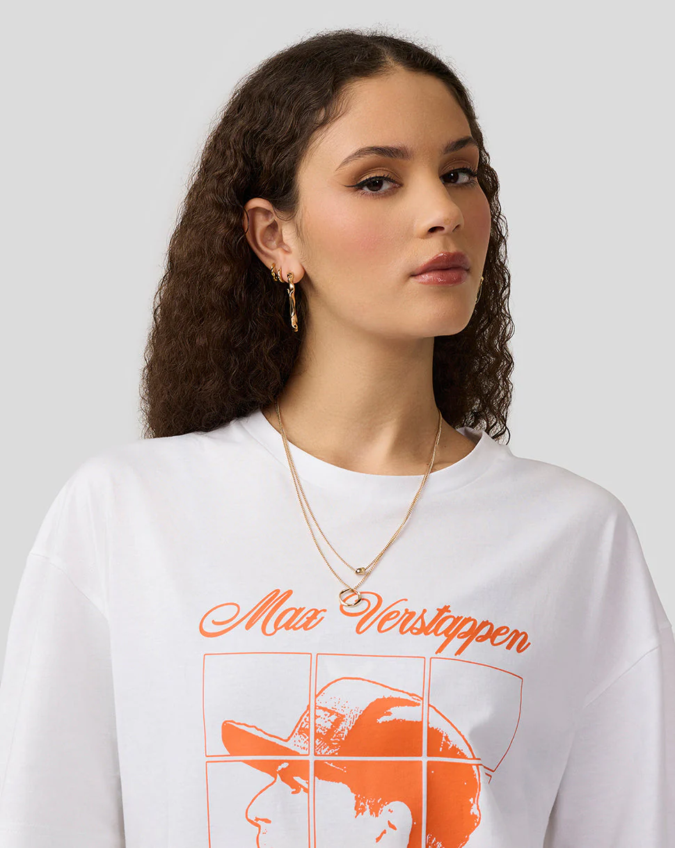 Oracle Red Bull Racing Unisex Max Verstappen Puzzle T-Shirt - Brilliant White - Image 7