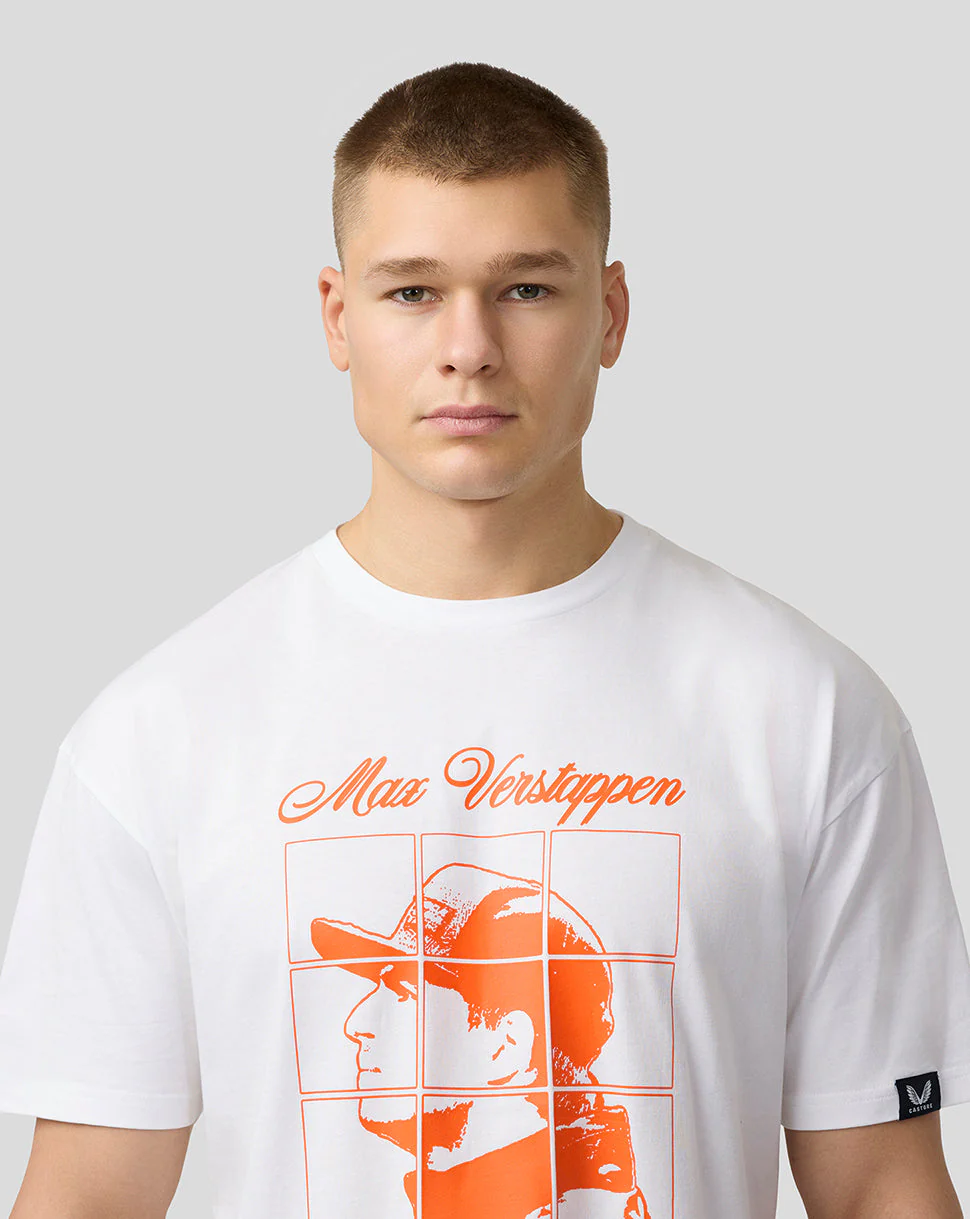 Oracle Red Bull Racing Unisex Max Verstappen Puzzle T-Shirt - Brilliant White - Image 8