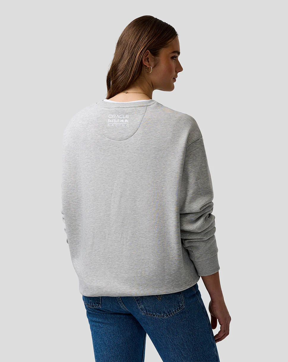 Oracle Red Bull Racing Unisex Max Verstappen Logo Sweatshirt - Grey Marl - Image 4