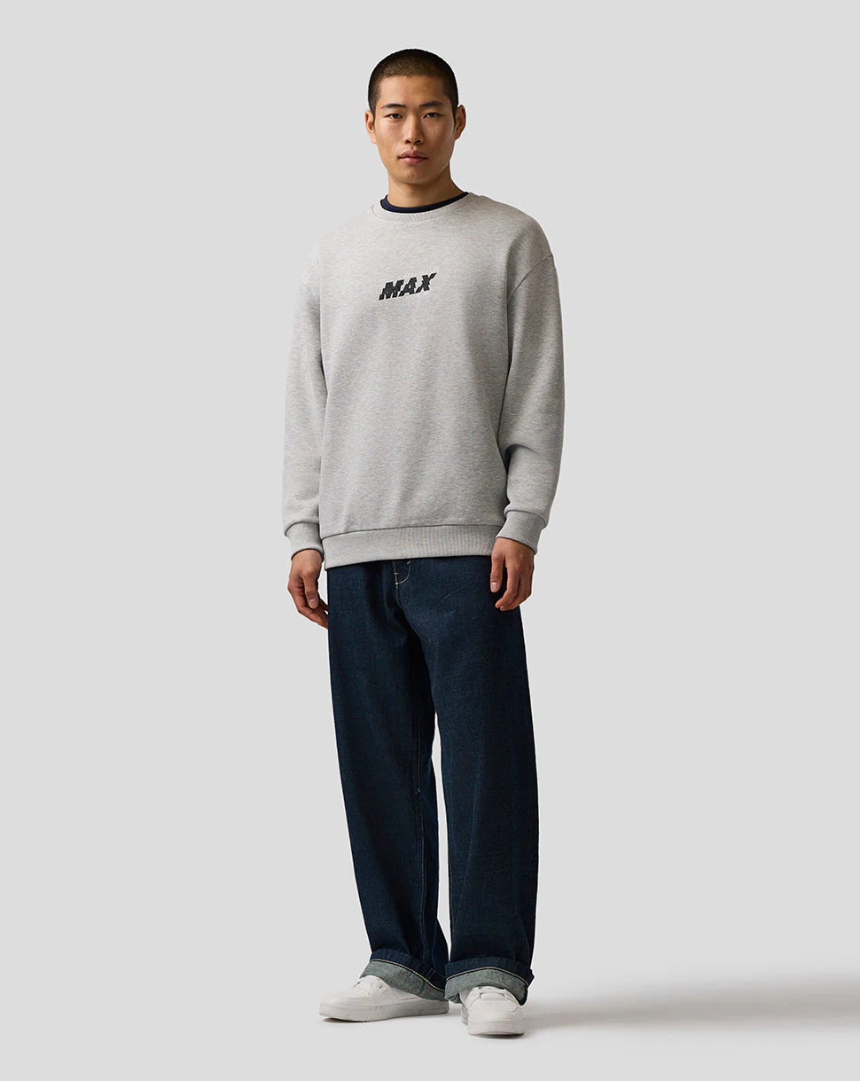 Oracle Red Bull Racing Unisex Max Verstappen Logo Sweatshirt - Grey Marl - Image 5