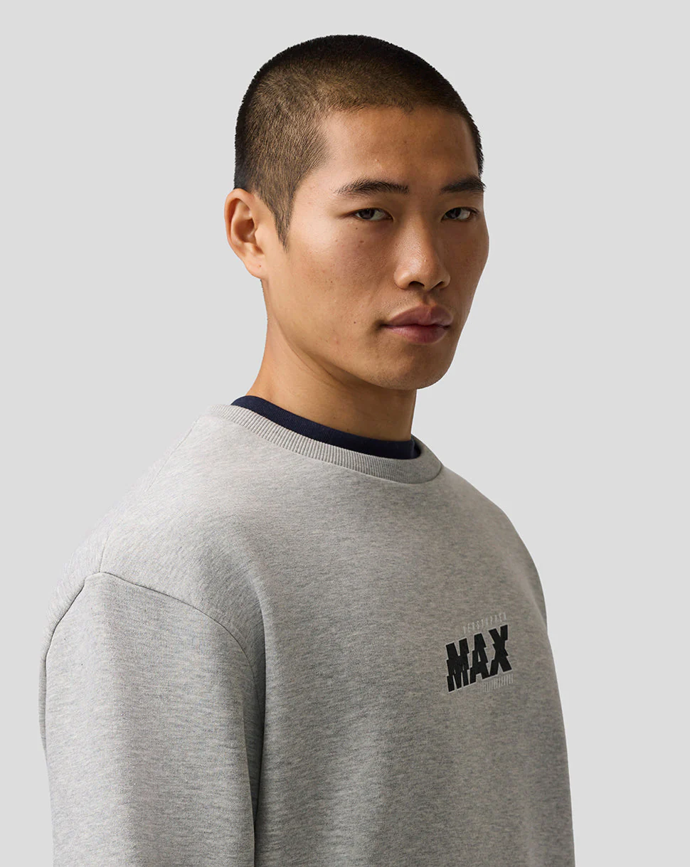 Oracle Red Bull Racing Unisex Max Verstappen Logo Sweatshirt - Grey Marl - Image 7