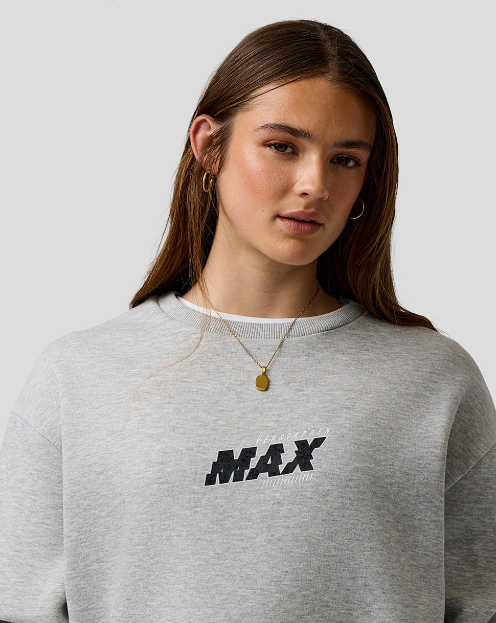 Oracle Red Bull Racing Unisex Max Verstappen Logo Sweatshirt - Grey Marl - Image 8