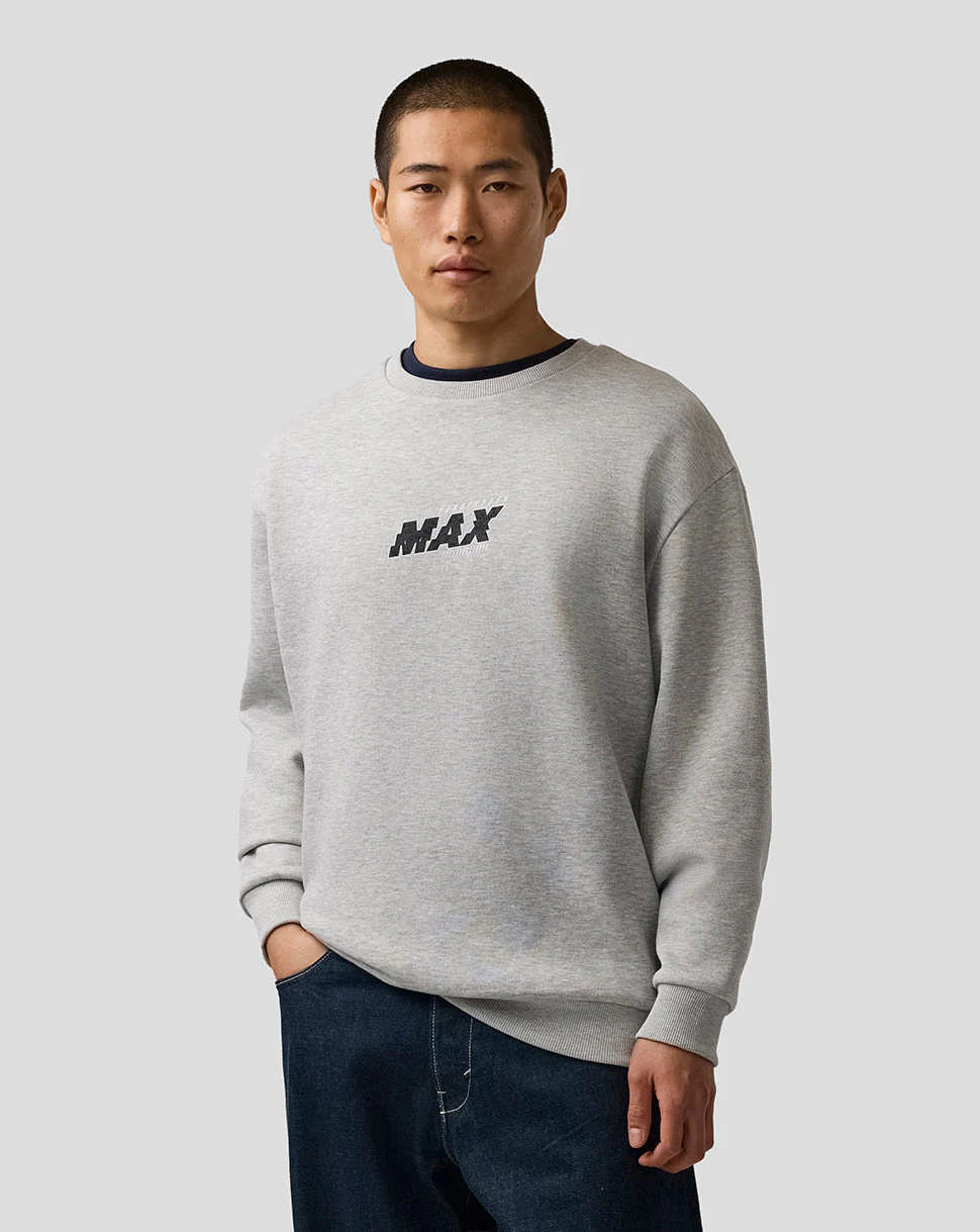 Oracle Red Bull Racing Unisex Max Verstappen Logo Sweatshirt - Grey Marl - Image 9