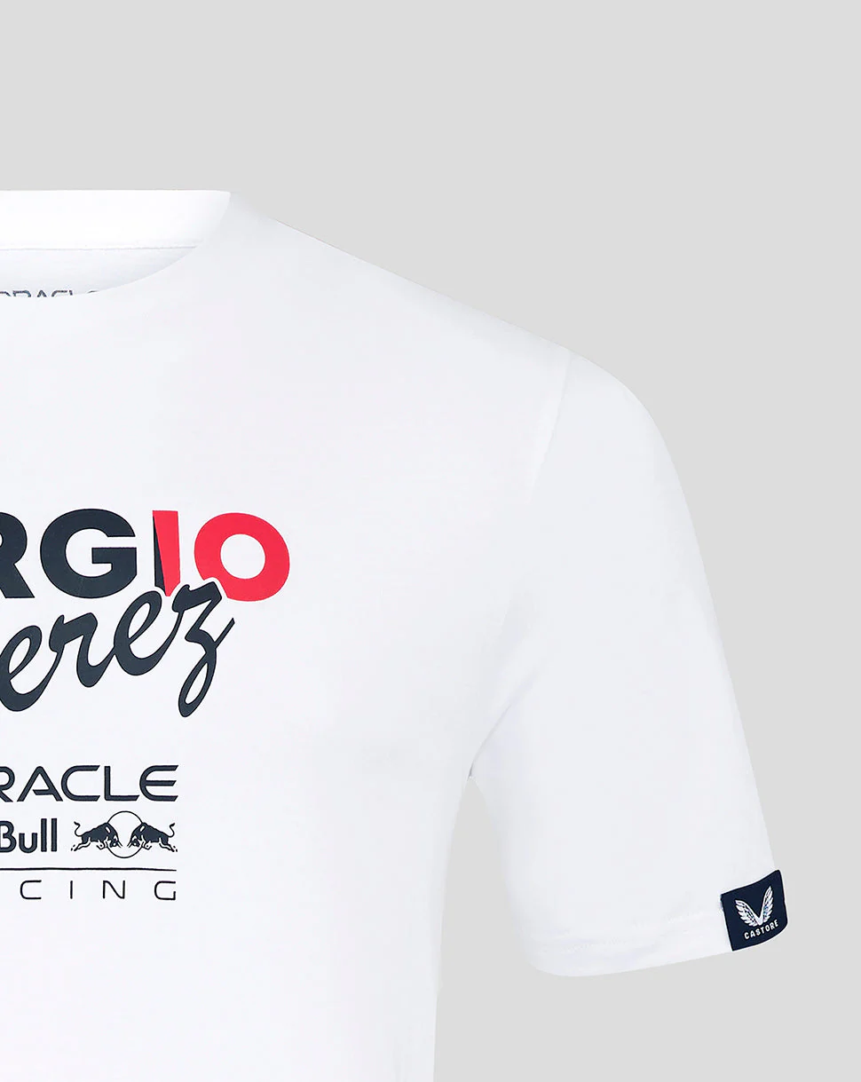 Oracle Red Bull Racing Unisex Sergio Perez Flag T-Shirt - Brilliant White - Image 3