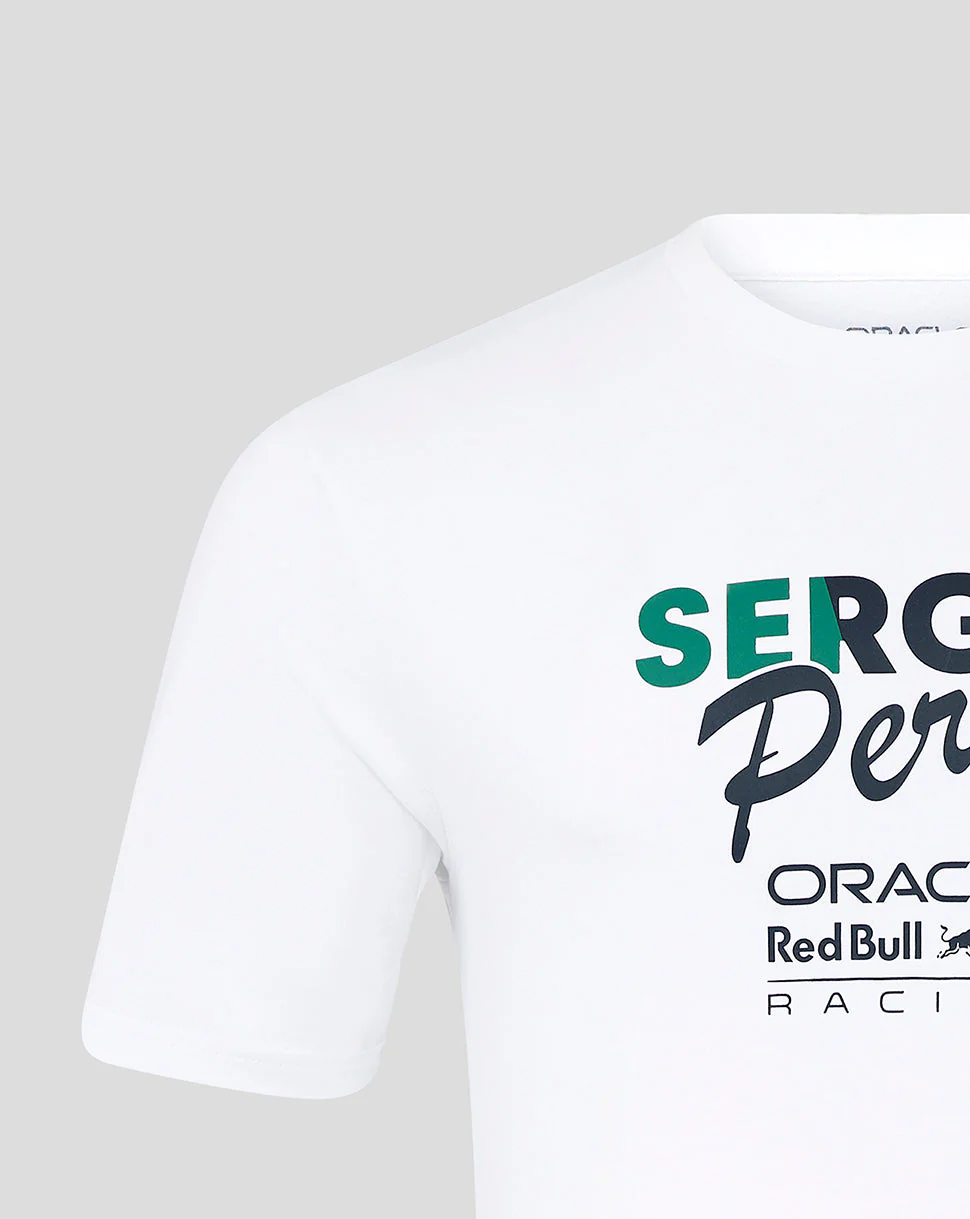 Oracle Red Bull Racing Unisex Sergio Perez Flag T-Shirt - Brilliant White - Image 4