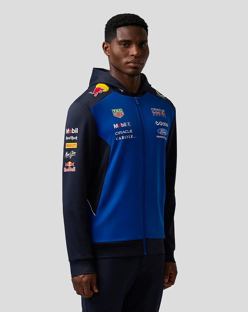 Oracle Red Bull Racing Unisex Teamline Full Zip Hoodie - Night Sky / Surf The Web - Image 10