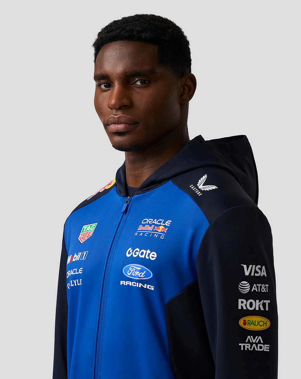 Oracle Red Bull Racing Unisex Teamline Full Zip Hoodie - Night Sky / Surf The Web - Image 8