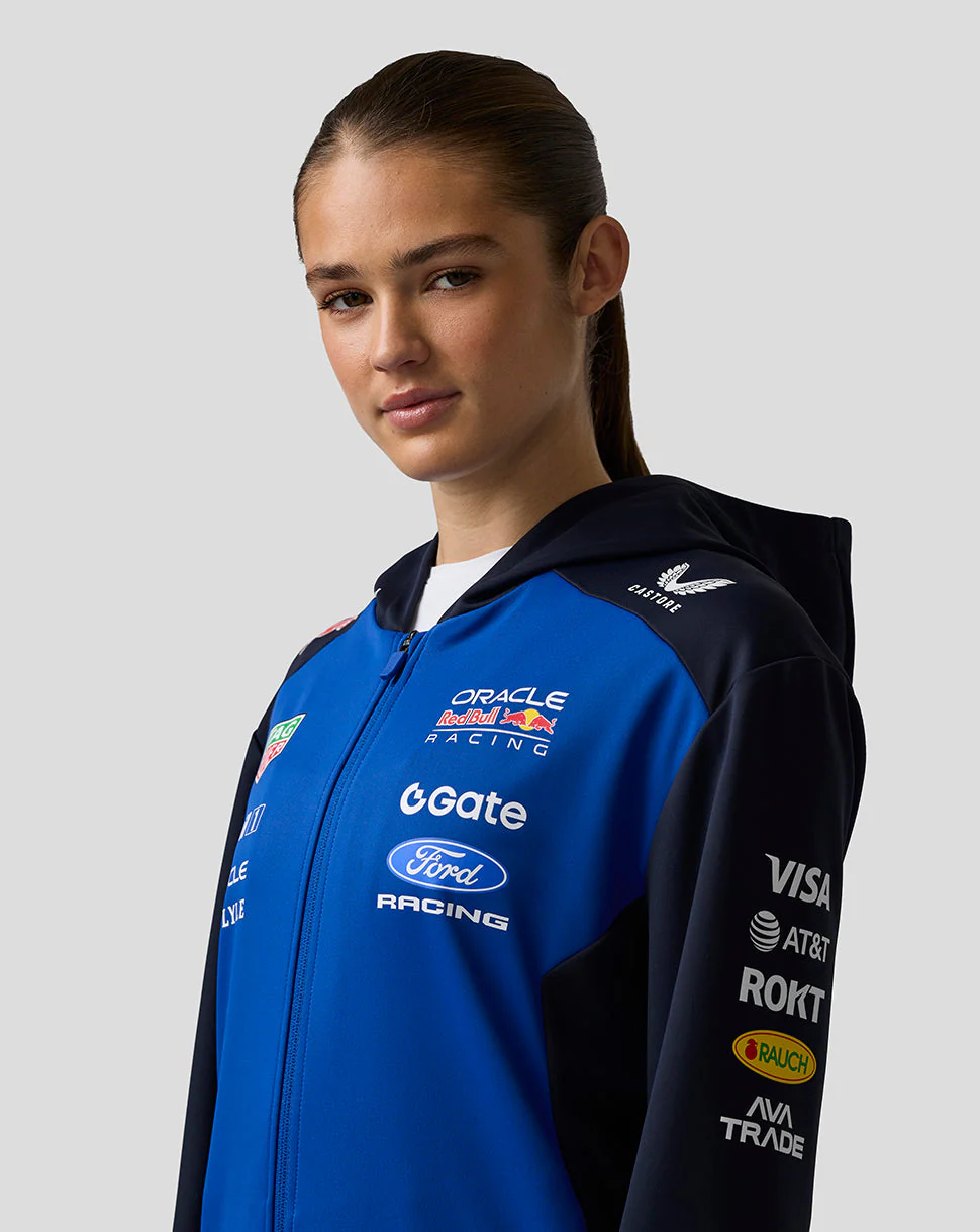 Oracle Red Bull Racing Unisex Teamline Full Zip Hoodie - Night Sky / Surf The Web - Image 9
