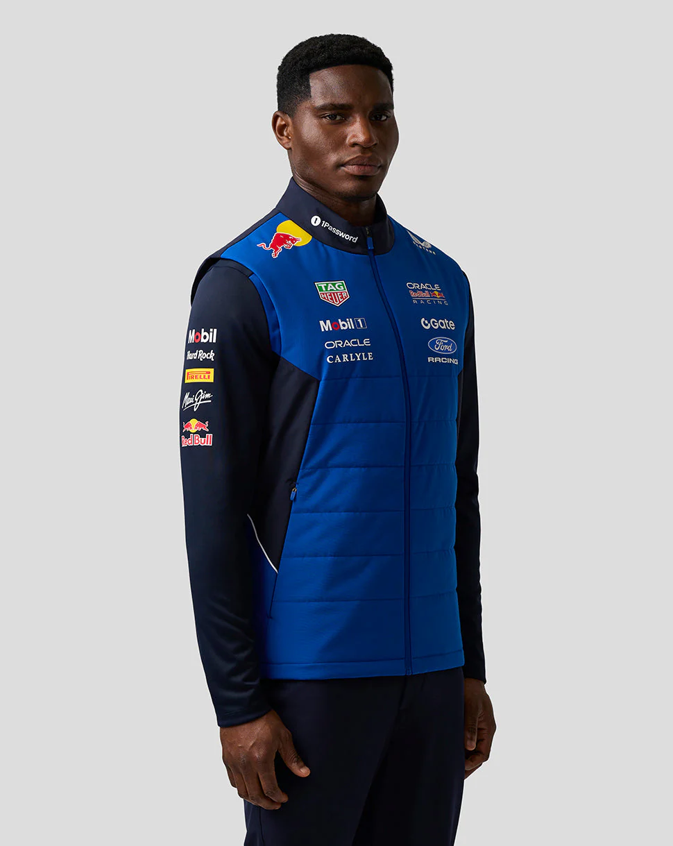 Oracle Red Bull Racing Unisex Teamline Gilet - Night Sky / Surf The Web - Image 9
