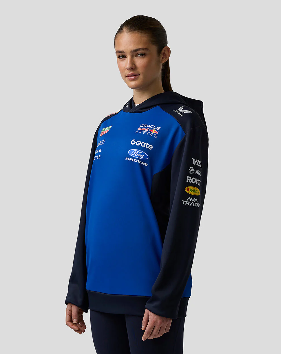 Oracle Red Bull Racing Unisex Teamline Overhead Hoodie - Night Sky / Surf The Web - Image 10
