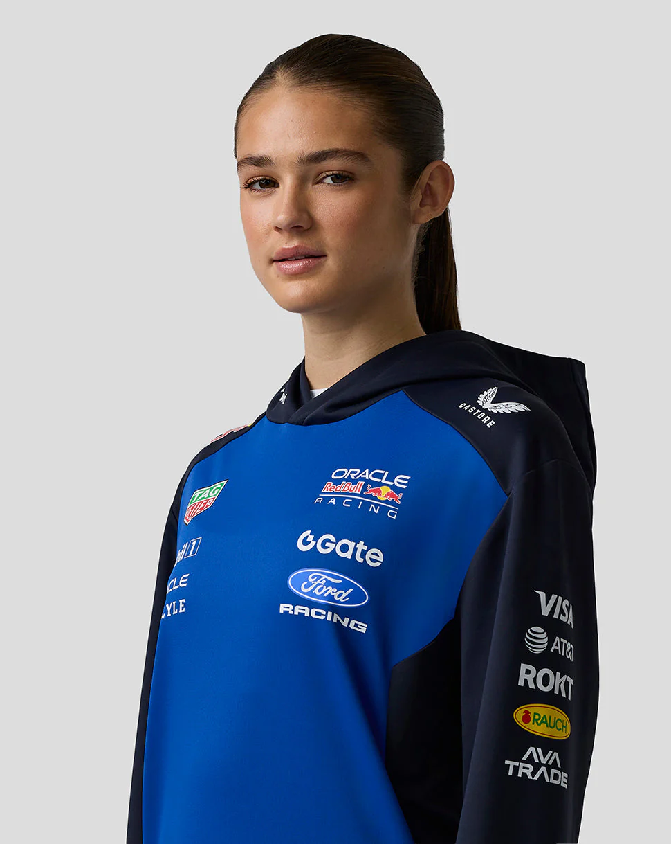 Oracle Red Bull Racing Unisex Teamline Overhead Hoodie - Night Sky / Surf The Web - Image 6
