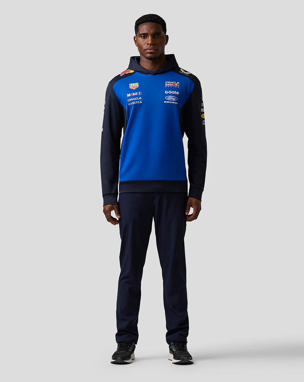 Oracle Red Bull Racing Unisex Teamline Overhead Hoodie - Night Sky / Surf The Web - Image 7